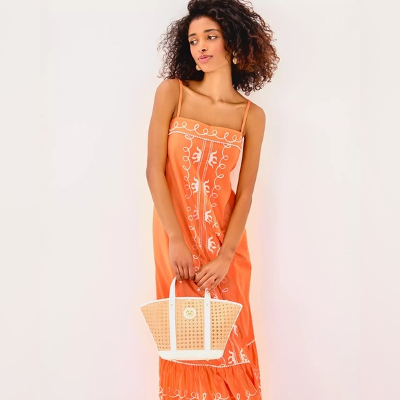 Lilly Pulitzer Terracotta Orange Embroidered Maxi Dress - Picture 5 of 9